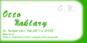 otto maklary business card